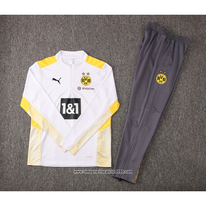 Tuta da Track Felpa Borussia Dortmund 2021 2022 Bianco